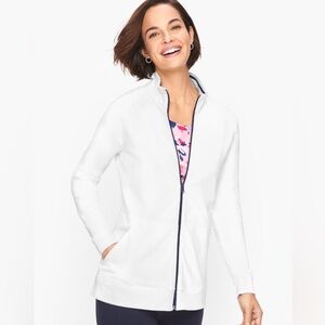 T BY TALBOTS Everyday Yoga Jacket - Solid White XL